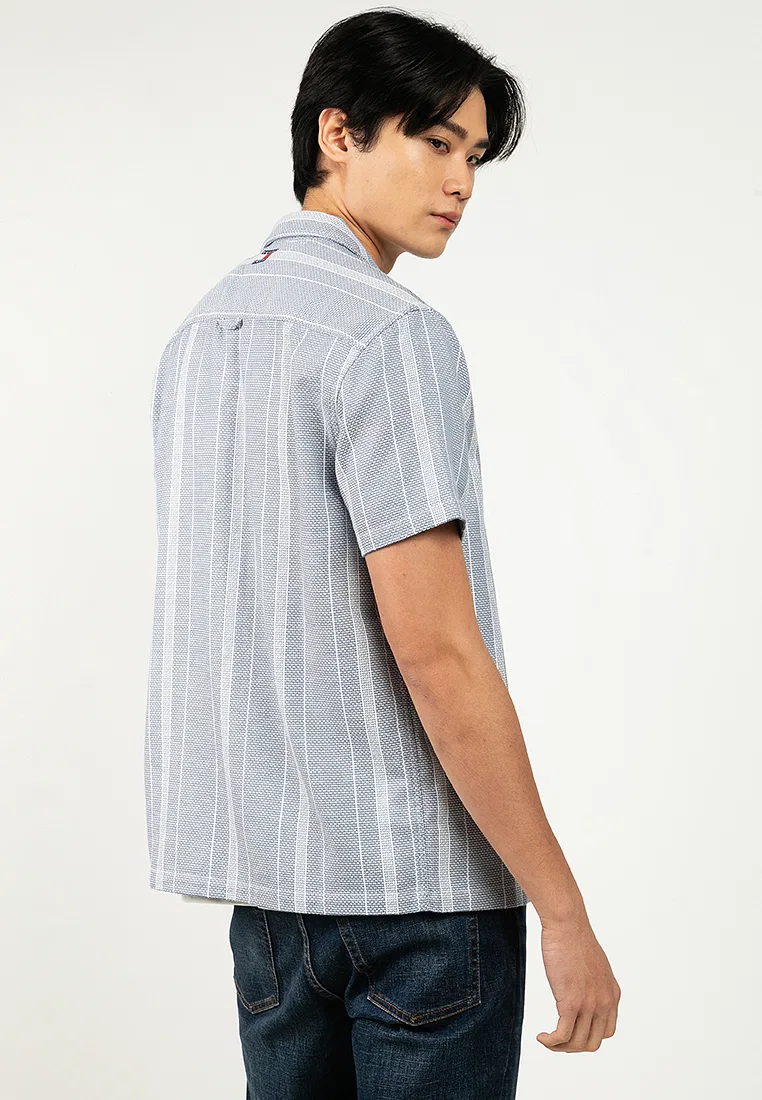 Рубашка с коротким рукавом Regular Fit, текстурированная, Tommy Jeans Tommy Hilfiger, мультиколор — фото 2