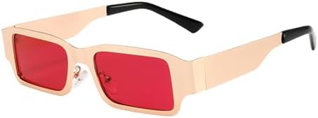 

Модные солнцезащитные очки в маленькой оправе 2026 года для женщин, металлические солнцезащитные очки для мужчин, винтажные солнцезащитные очки, C3, один размер MTZJH, One Color