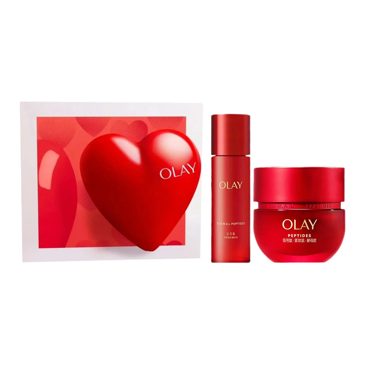 Olay Набор для ухода за кожей лица с увлажняющим кремом в большой красной бутылке, успокаивающая облегченная версия 50г+150мл/50г+250мл, Two-Piece Set: 250ml Red Water+50g Ultra-Red Moisturizing Cream Light Version — фото 2