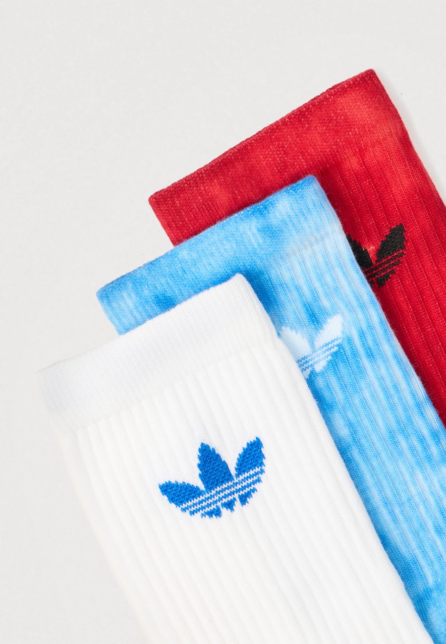 Носки Adidas Originals TIE DYE 3 PACK UNISEX, Light Blue/Red/White/Light Blue — фото 2