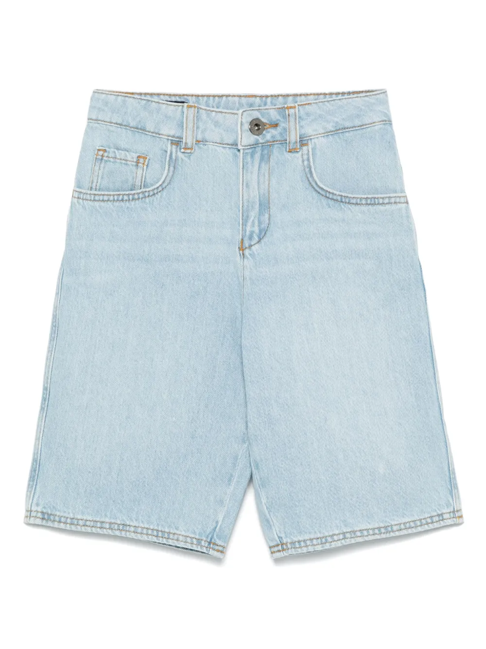 

Джинсовые шорты с логотипом Emporio Armani Kids, синий
