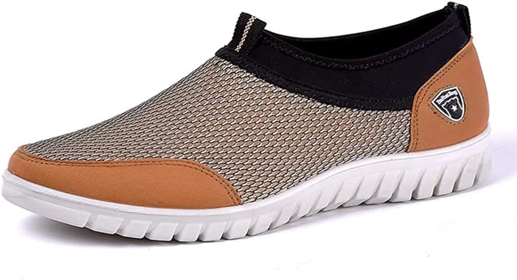 

Мужские дышащие сетчатые лоферы Летние повседневные легкие слипоны Удобная обувь для улицы, вождения и путешествий Стильная обувь Yuper, бежевый