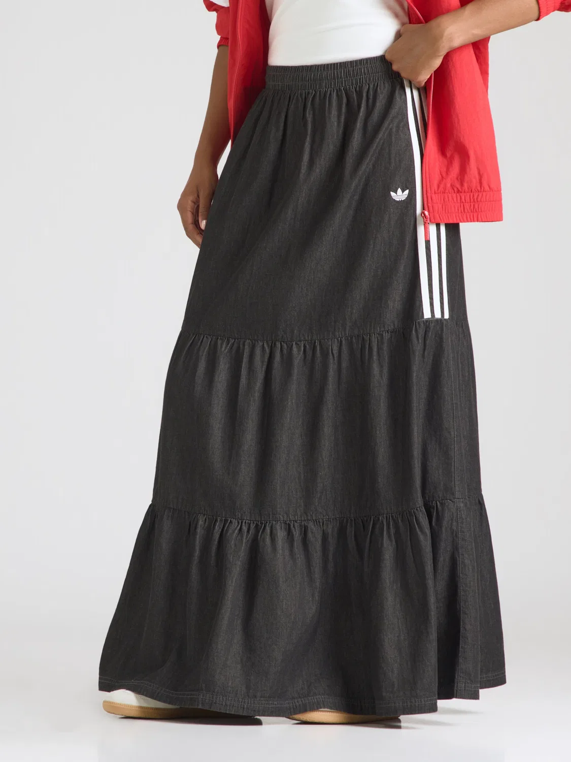 Юбка Adidas Originals Summer Glow из черного денима — фото 2