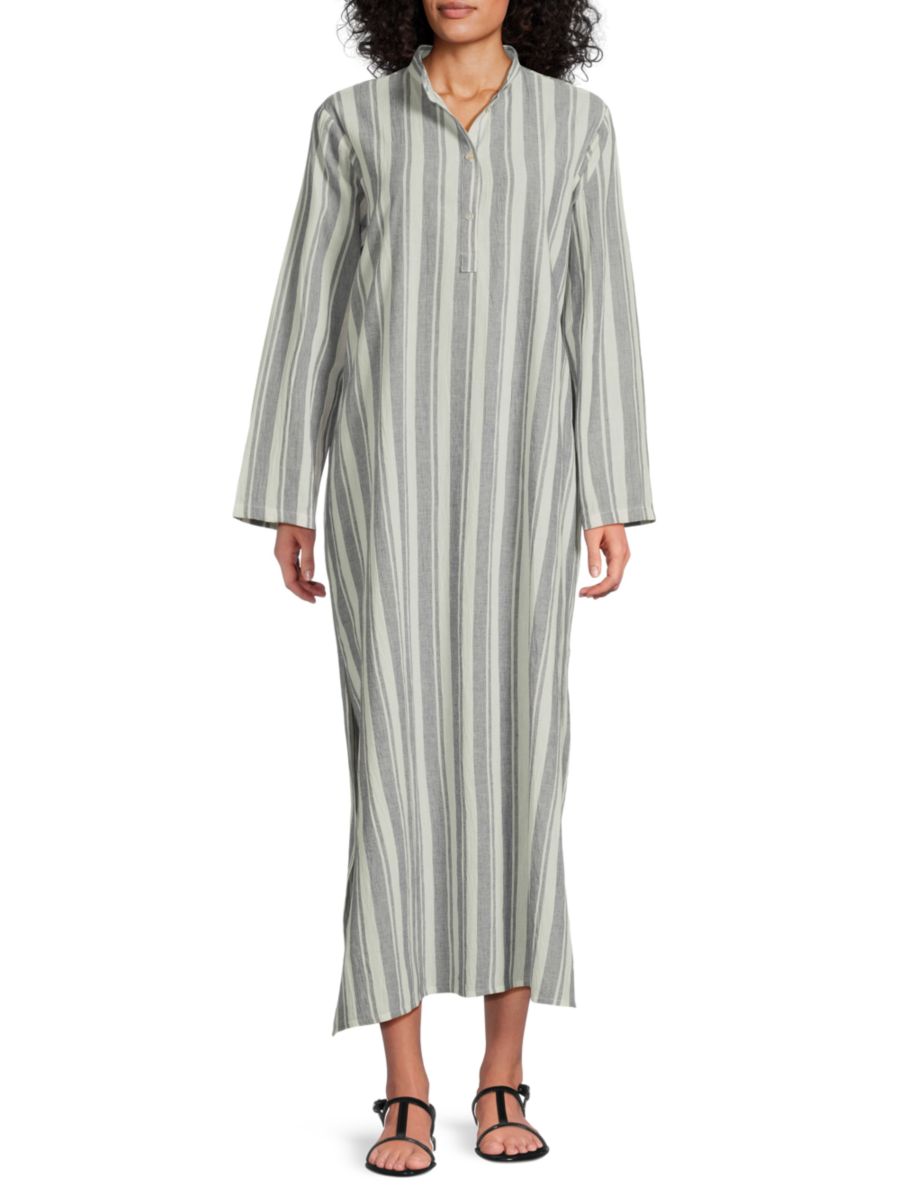 

Платье-макси из полосатого хлопка La Moda Clothing, цвет Blue Stripe