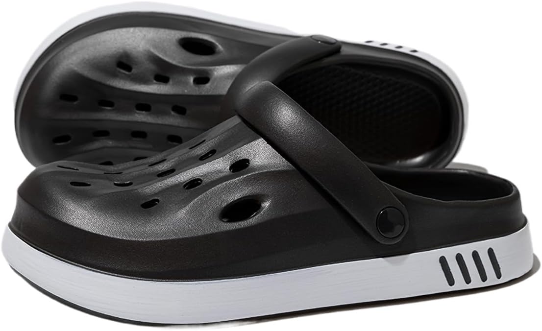 

Мужские сабо - дышащие, легкие сандалии из ЭВА для пляжа и повседневной носки Fmshi, черный