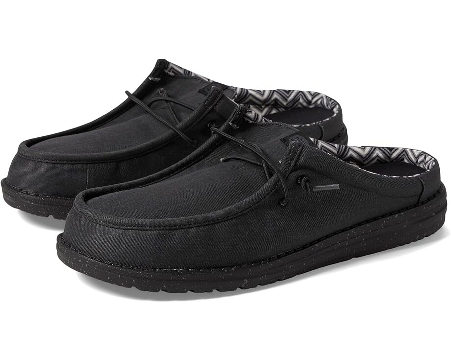 

Кроссовки Hey Dude Wally Slip Canvas, цвет Black/Black