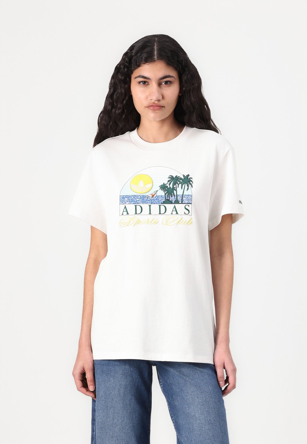 

Футболка с принтом ISLAND CLUB TEE Adidas Originals, кремовый