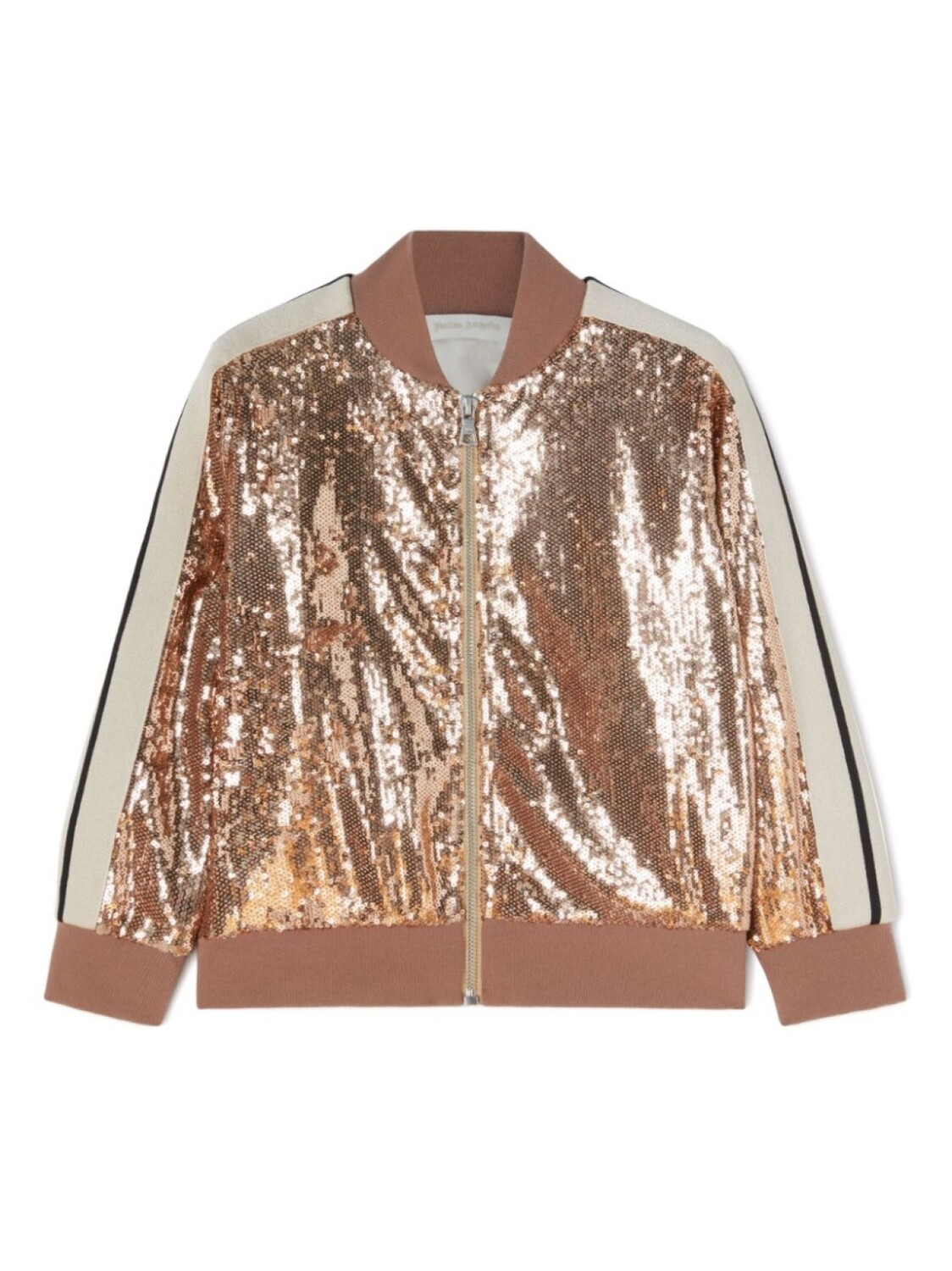 

Palm Angels Kids бомбер с длинными рукавами и пайетками, розовый