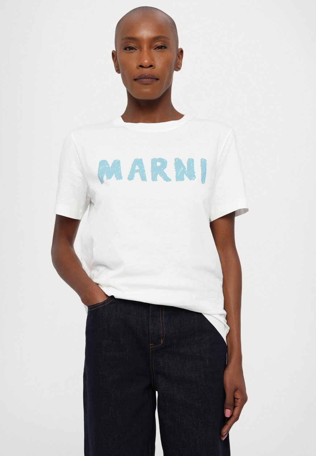 

Футболка с принтом Marni, белый