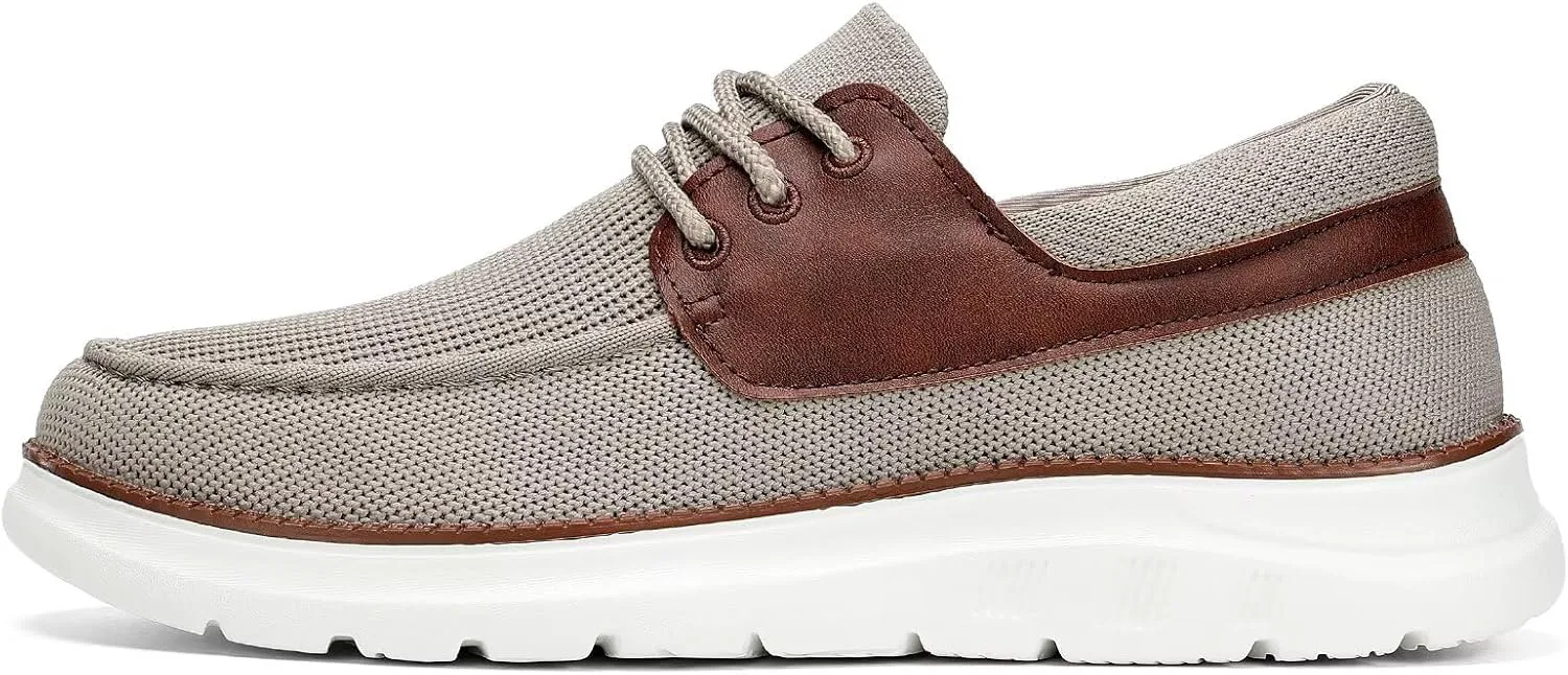 

Мужские лоферы без шнурков, удобные мокасины на шнуровке, повседневные кроссовки для ходьбы, сетчатые деловые оксфорды, легкие, с мягкой подошвой Huacud, хаки