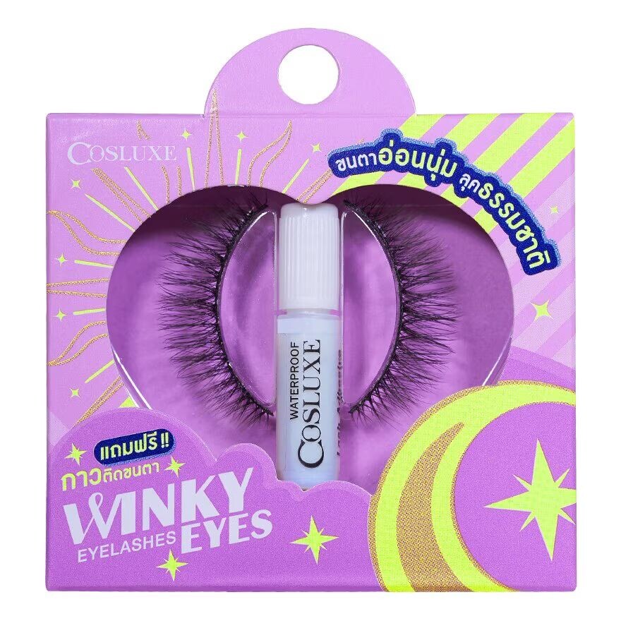 

Cosluxe Ресницы Winky Eyes 1 пара с клеем D-02