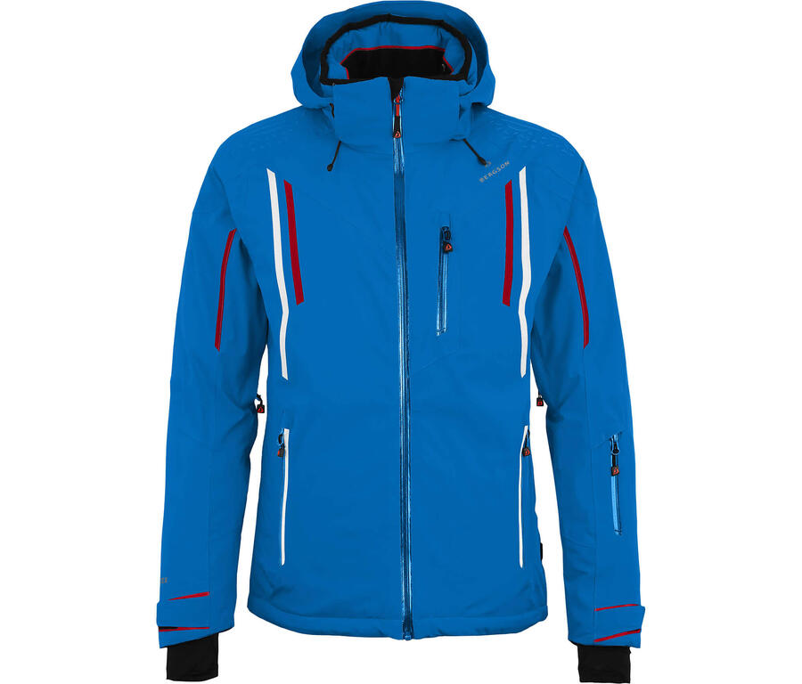 

BERGSON Мужская утеплённая горнолыжная куртка, водонепроницаемость 20 000 мм водяного столба, синяя