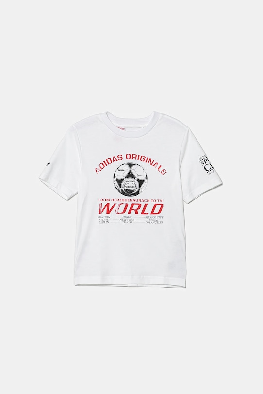 

Детская хлопковая футболка Adidas Originals, белый