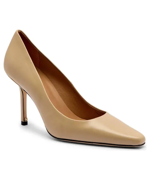 Кожаные туфли на шпильке charlize_pump90_na Boss, бежевый