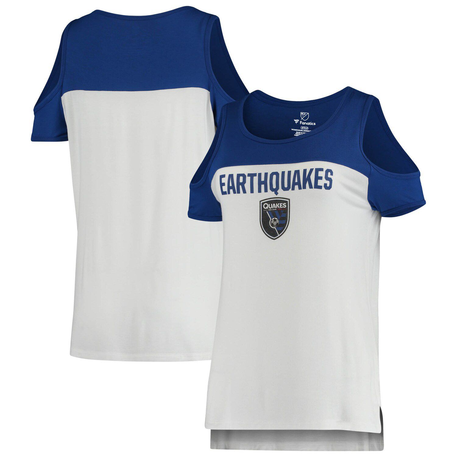 

Женская белая футболка Fanatics с открытыми плечами San Jose Earthquakes Iconic Pure Demination Fanatics, Белый, Женская белая футболка Fanatics с открытыми плечами San Jose Earthquakes Iconic Pure Demination Fanatics