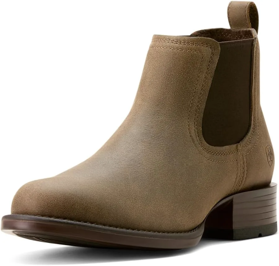 Унисекс-ребенок ARIAT, западные сапоги Booker с круглым носком, коричневый