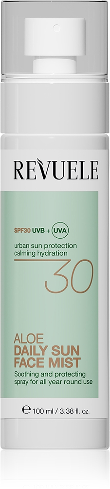 

Ежедневный защитный спрей для лица с алоэ вера Revuele, spf 30 100 мл