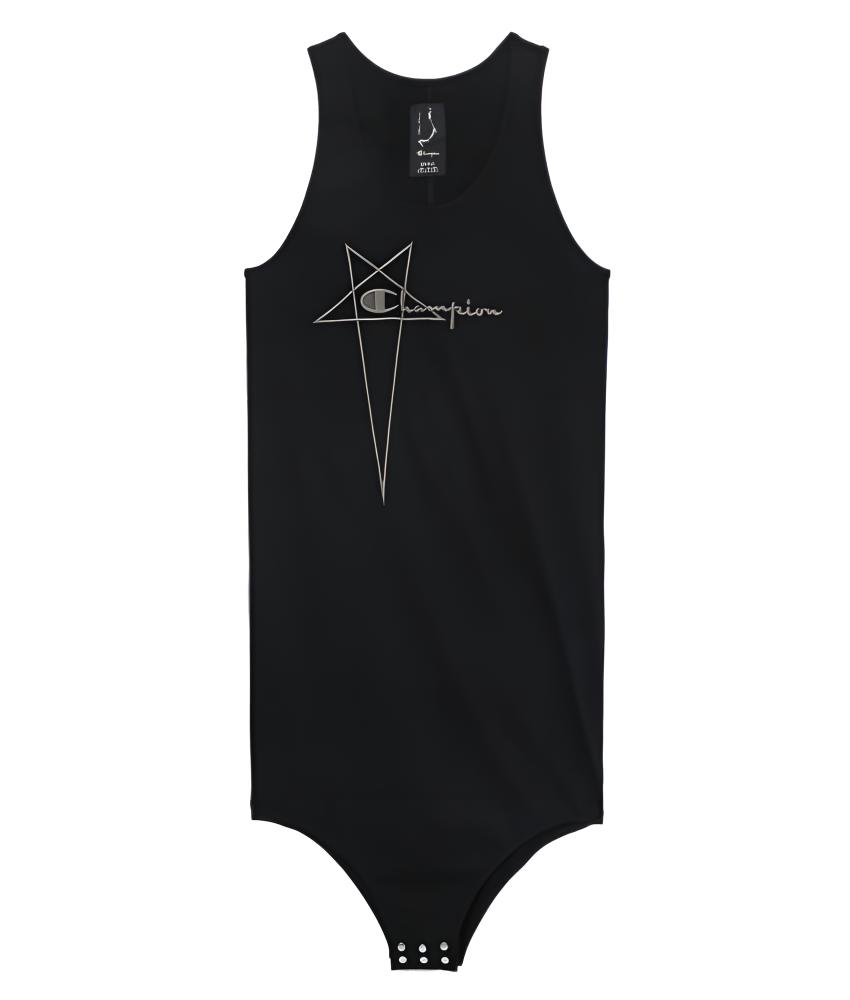 

RICK OWENS Женское черное платье без рукавов с круглым вырезом, средней длины