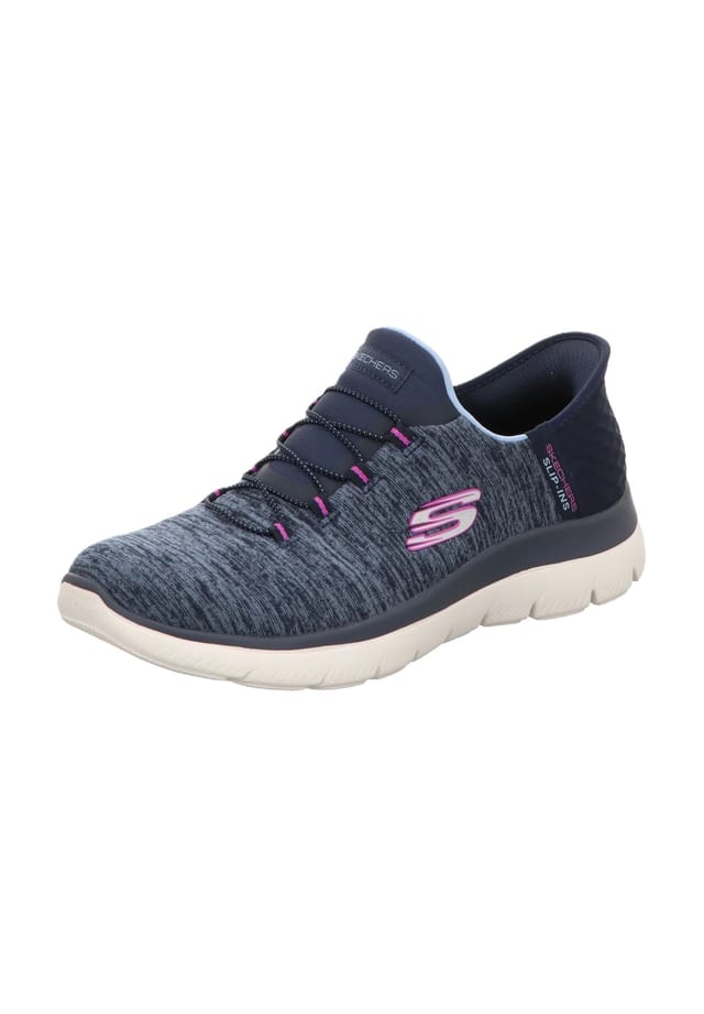 Кроссовки Summit "ослепительная дымка" слипоны Skechers, цвет nvpr navy mesh