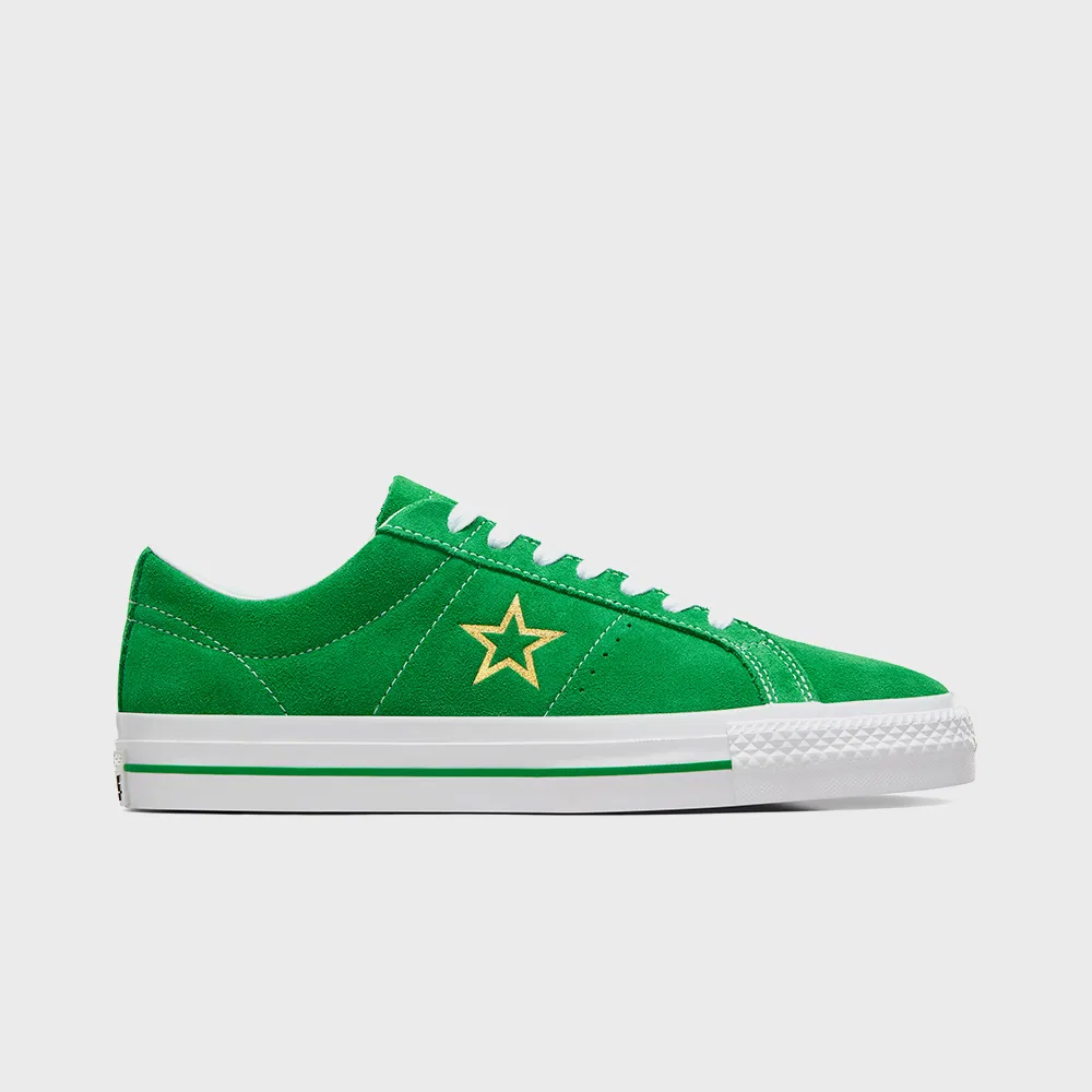 Мужские зелёные кеды One Star Pro от Converse
