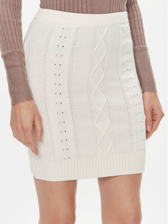 

Мини-юбка приталенного кроя Guess, экрю