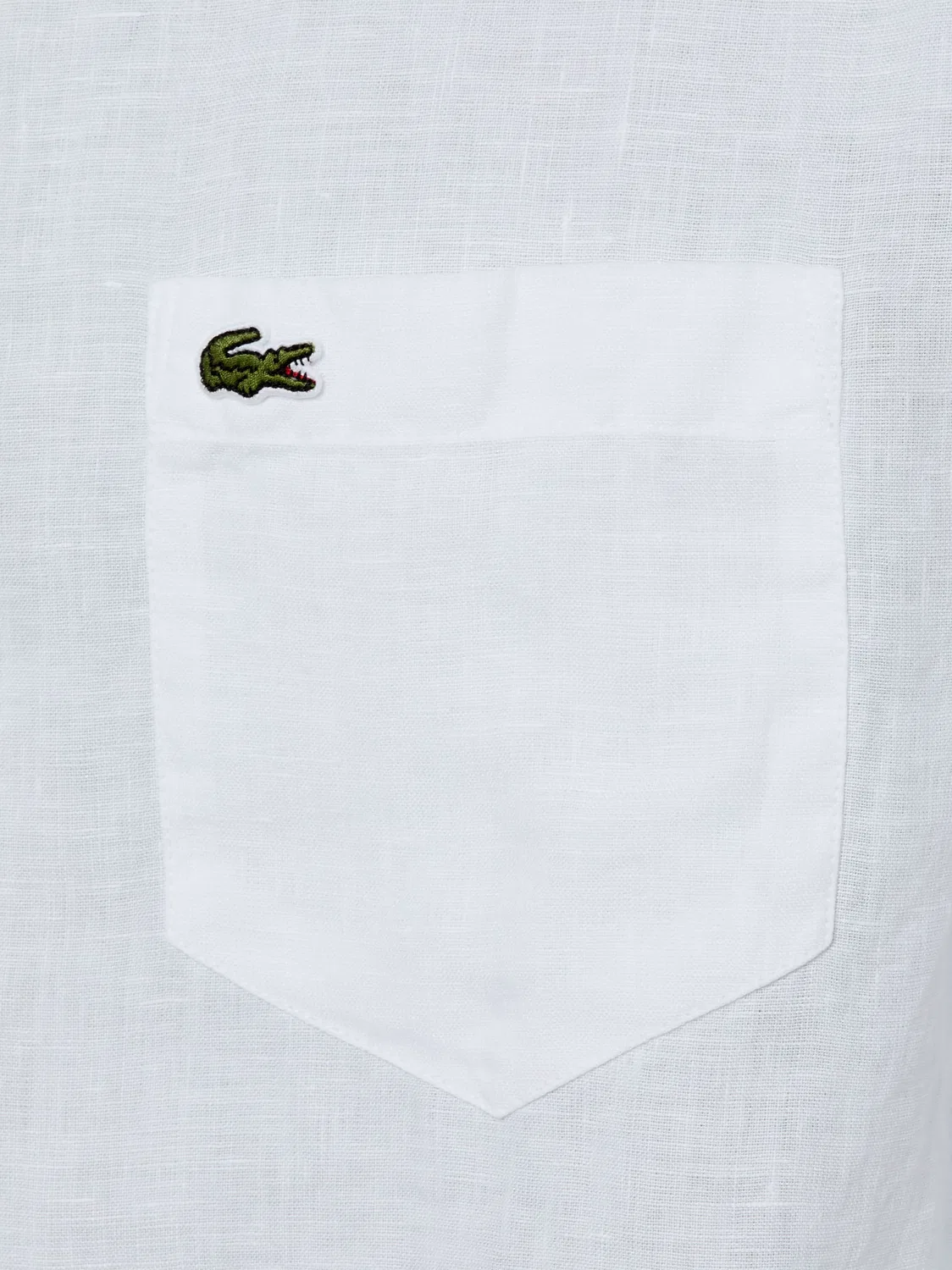Рубашка из льна Lacoste, белый — фото 3