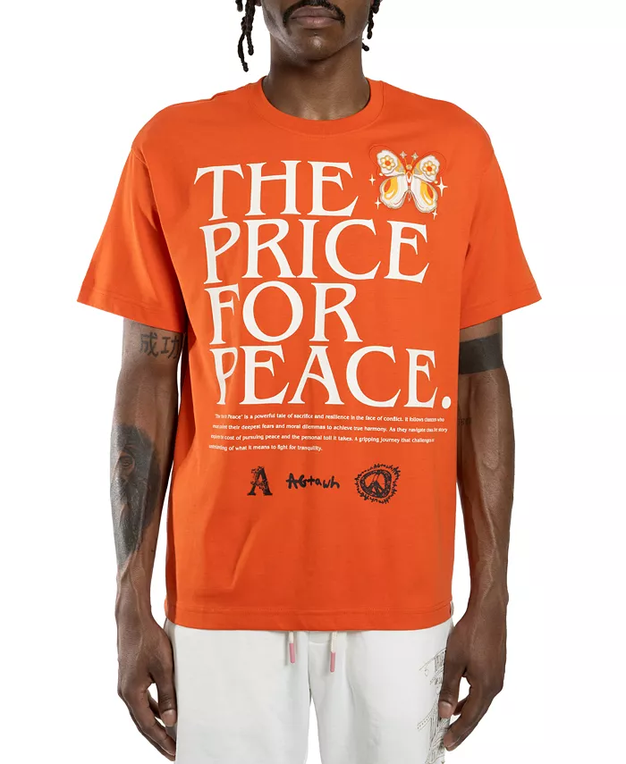 

Мужская футболка Price For Peace с принтом All Good Things Are Welcome Here, красный