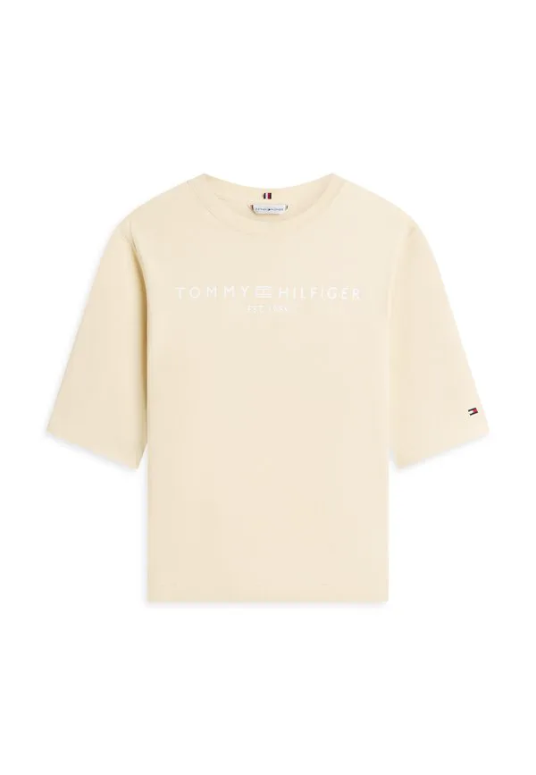 Футболка с логотипом, свободный крой, круглый вырез, принт. Tommy Hilfiger, Country Ivory — фото 4