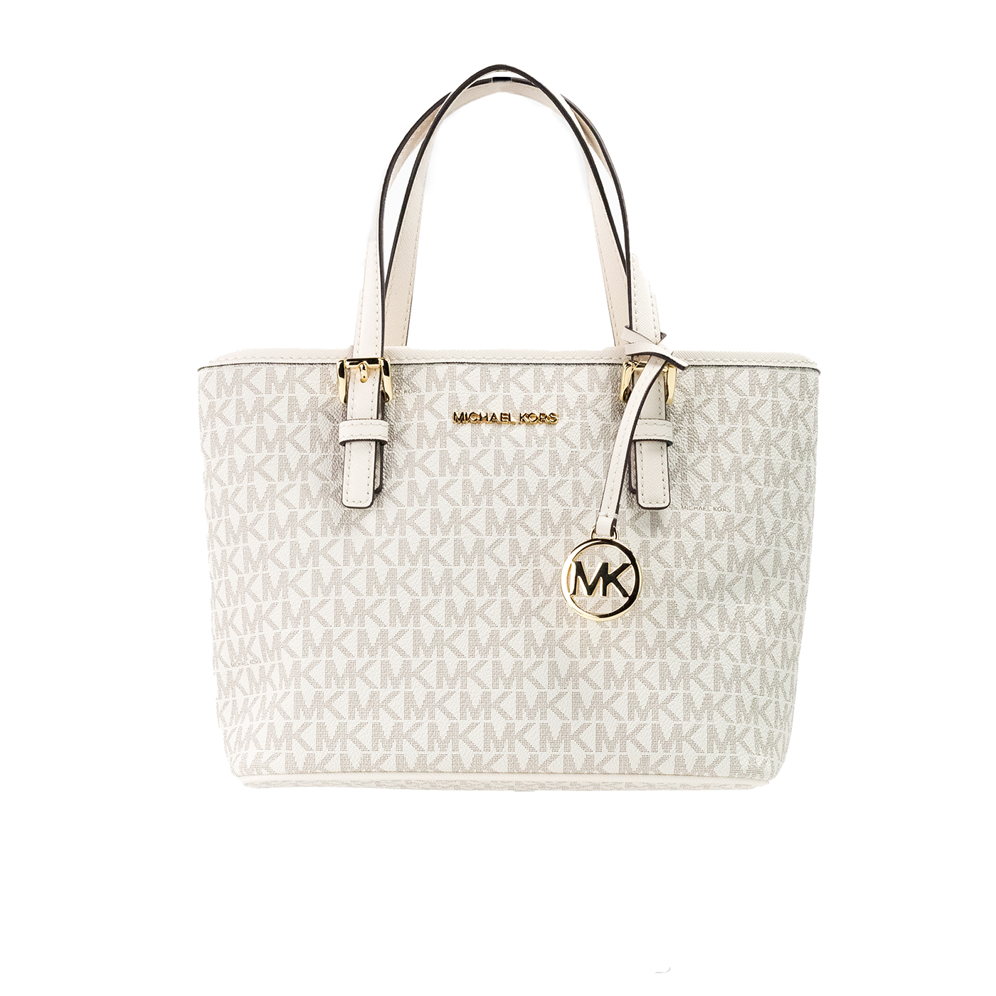 

Jet Set Light Cream Signature XS Carryall Top Zip Tote Bag Кошелек Michael Kors