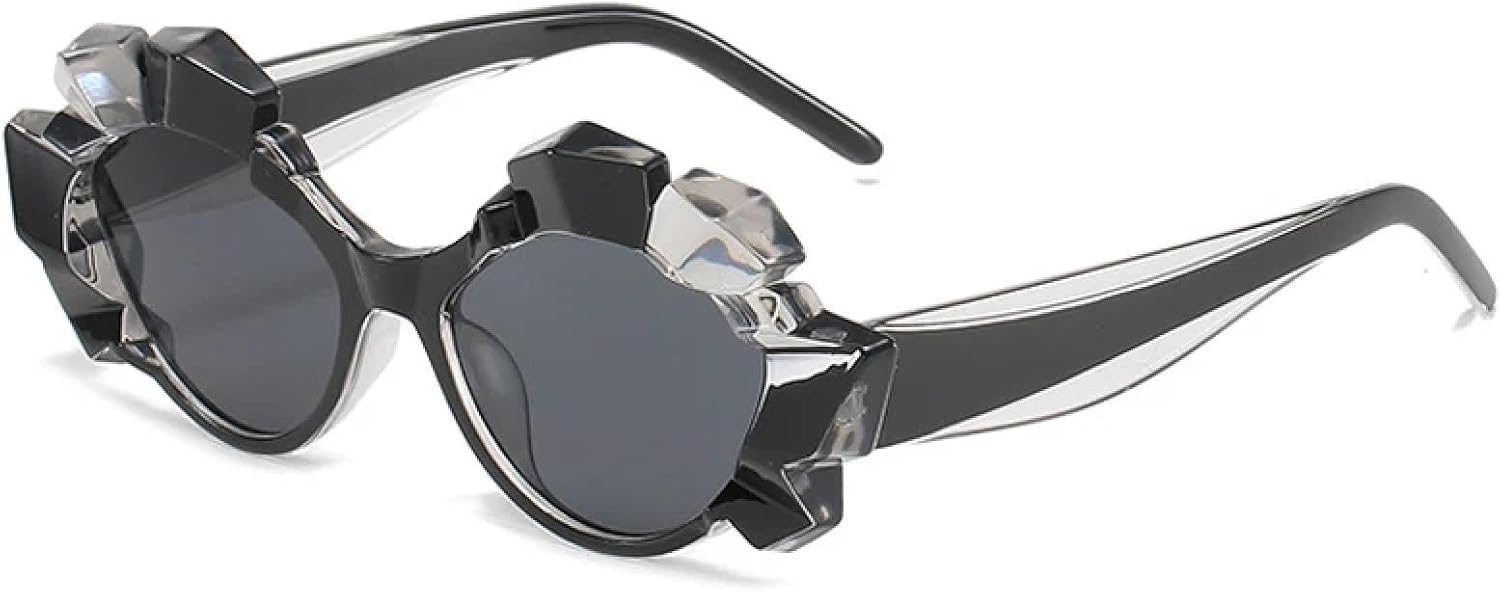 

Солнцезащитные очки «кошачий глаз» для женщин и мужчин, модные, роскошные, в стиле панк, стильные, для активного отдыха, вождения, путешествий, с защитой от УФ-излучения UV400 TKKTLLT, Black Gray