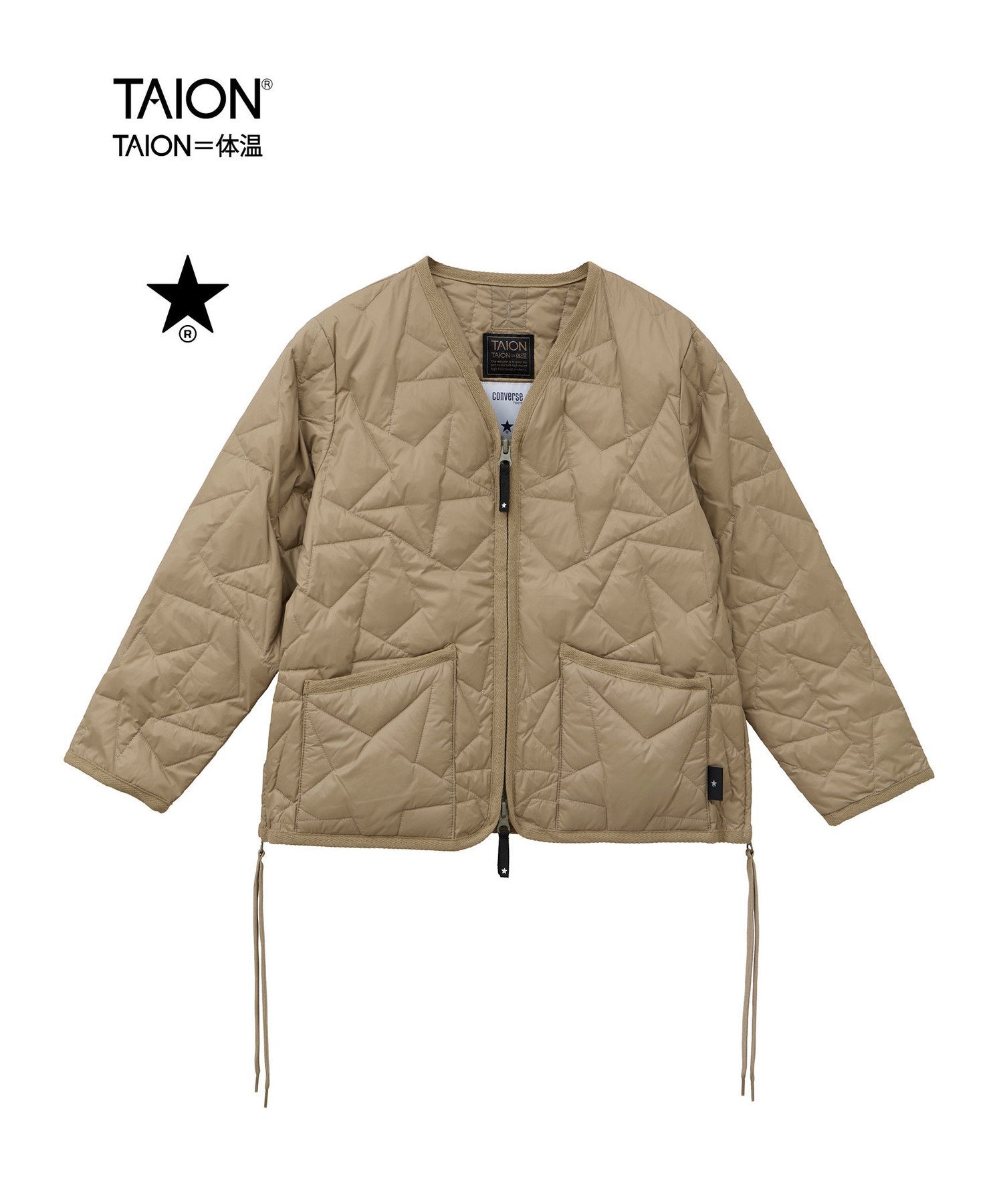 Куртка-слинг «Военная звезда»★ (детская) CONVERSE TOKYO KIDS, Beige
