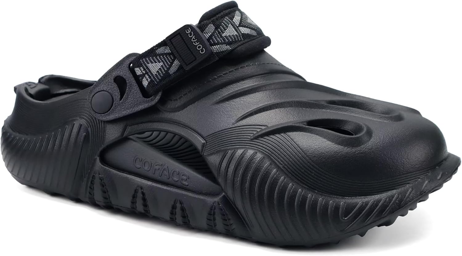

Мужские сабо COFACE для восстановления, комфортная ходьба, с толстой амортизацией, спортивные повседневные ортопедические мюли с поддержкой свода стопы при плантарном фасциите, черный