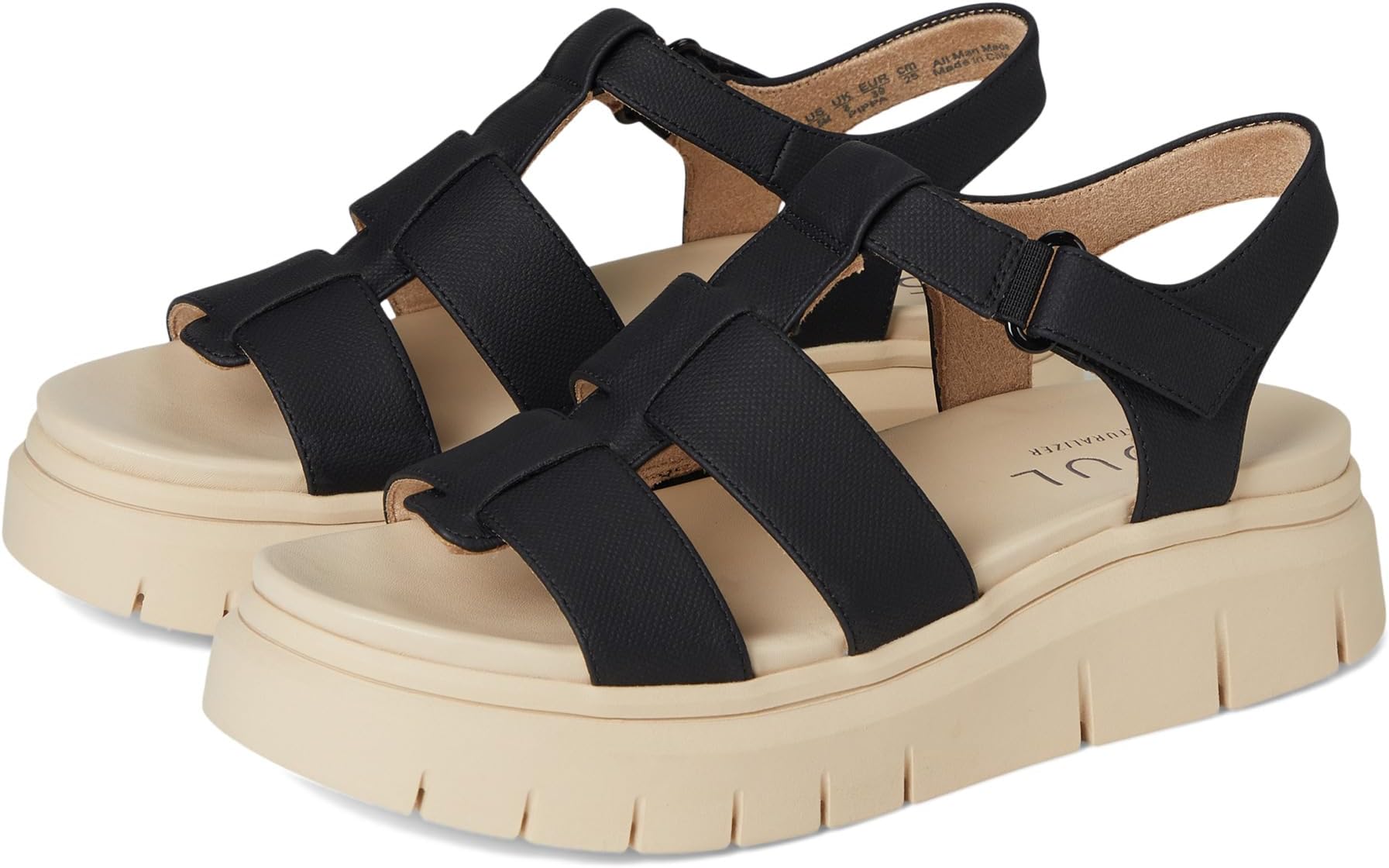 Сандалии Naturalizer Women's SOUL Pippa, Black Faux Leather