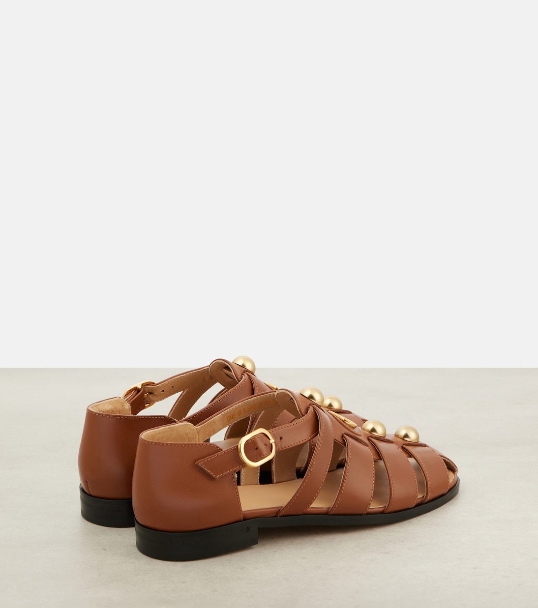 Сандалии рыбацкие кожаные VLogo Signature Valentino Garavani, Tobacco — фото 2