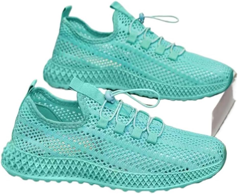 

Летние сетчатые кроссовки для бега, дышащие спортивные туфли, удобная и модная обувь 2025 года, легкая для активного отдыха Lokolucx, зеленый