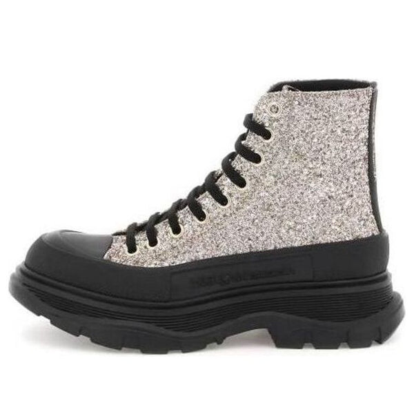 Кроссовки tread slick boots 'silver gold black' Alexander Mcqueen, серебряный