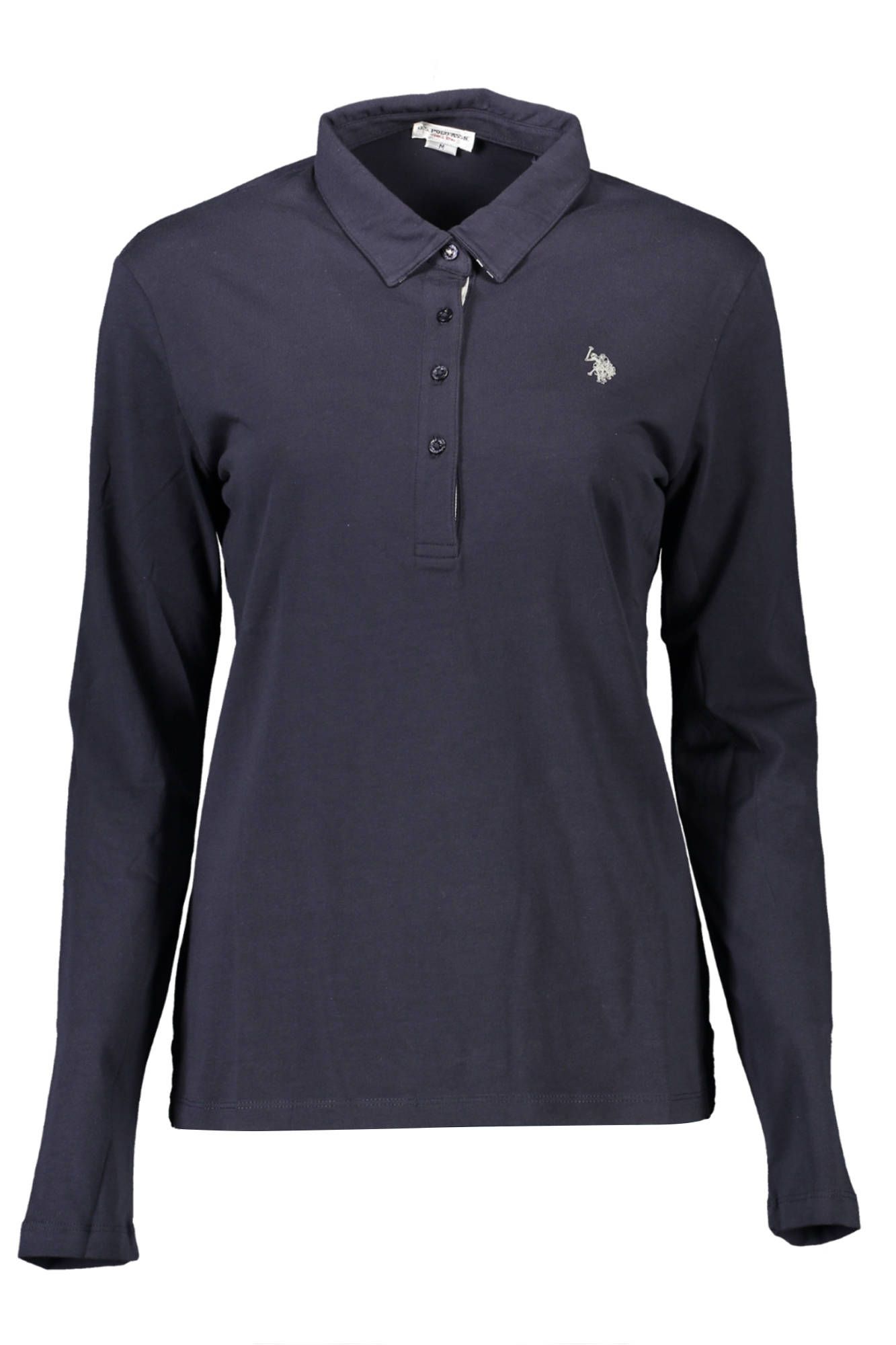 

Синяя хлопковая женская рубашка поло U.S. Polo Assn.