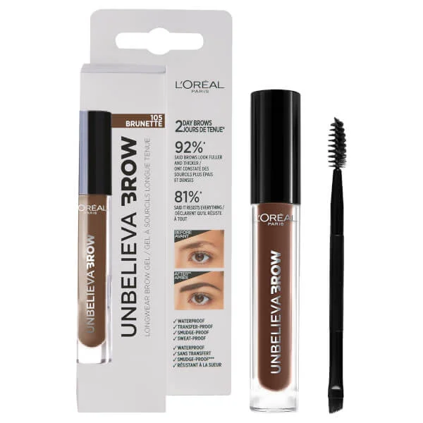 

Unbeliebrow стойкий гель для бровей L'Oréal Paris, 3,4 мл., цвет 5.0 light brunette