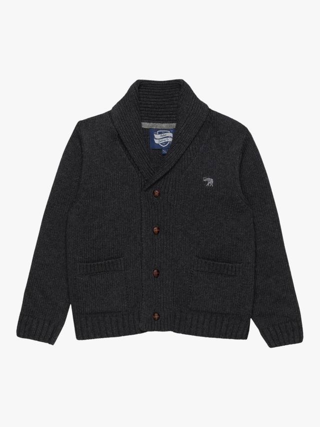 

Детский кардиган Stanley с воротником шаль Trotters, Charcoal Marl