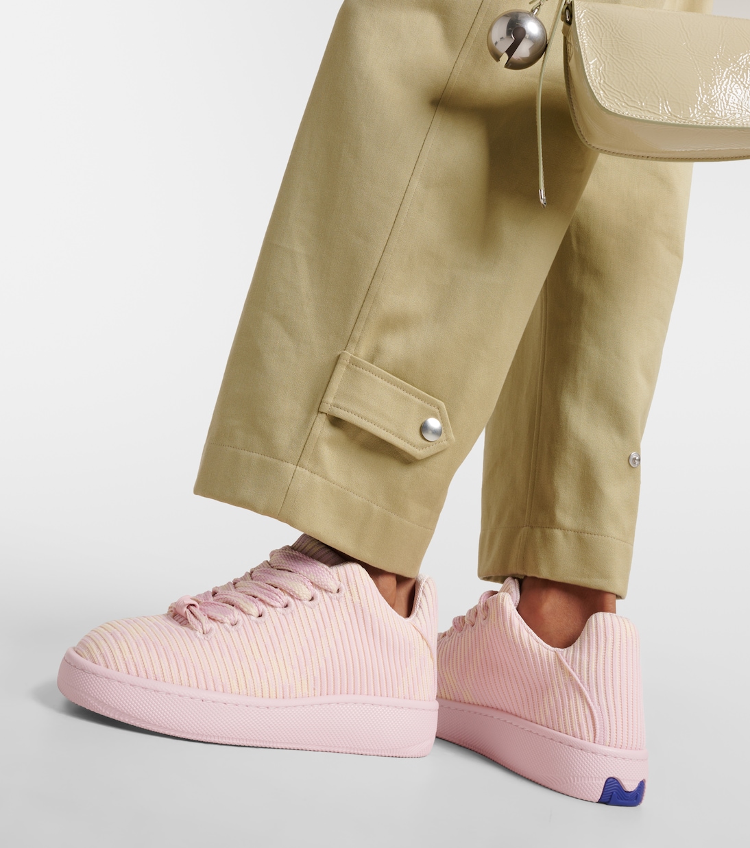 Новые клетчатые парусиновые кроссовки Trainer Burberry, Cameo Ip Check — фото 4