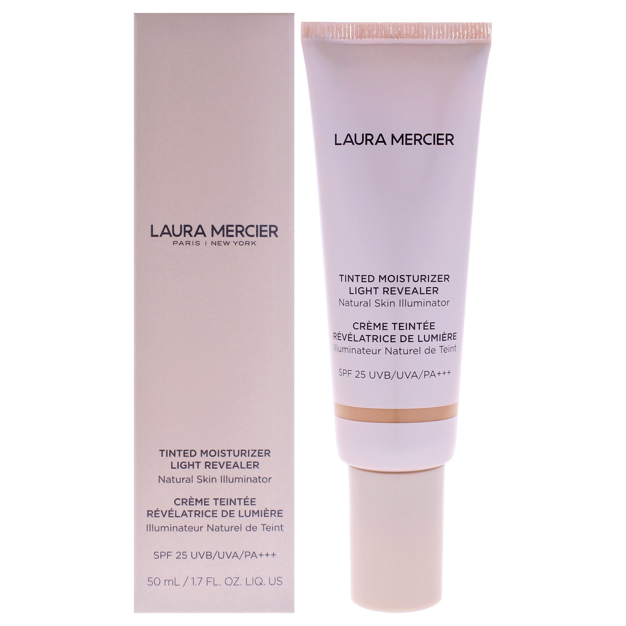 

Увлажняющий тонирующий крем-хайлайтер Light Revealer Illuminator SPF 25 - 3N1 Sand от Laura Mercier для женщин - 1,7 унции (50 мл) с солнцезащитным эффектом, прозрачный