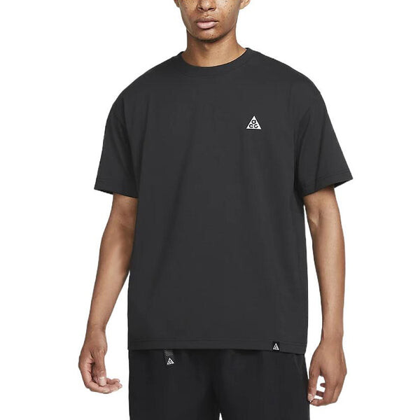 Футболка Men's Nike ACG Solid Color Round Neck Loose Short Sleeve Black T-Shirt, мультиколор — фото 4