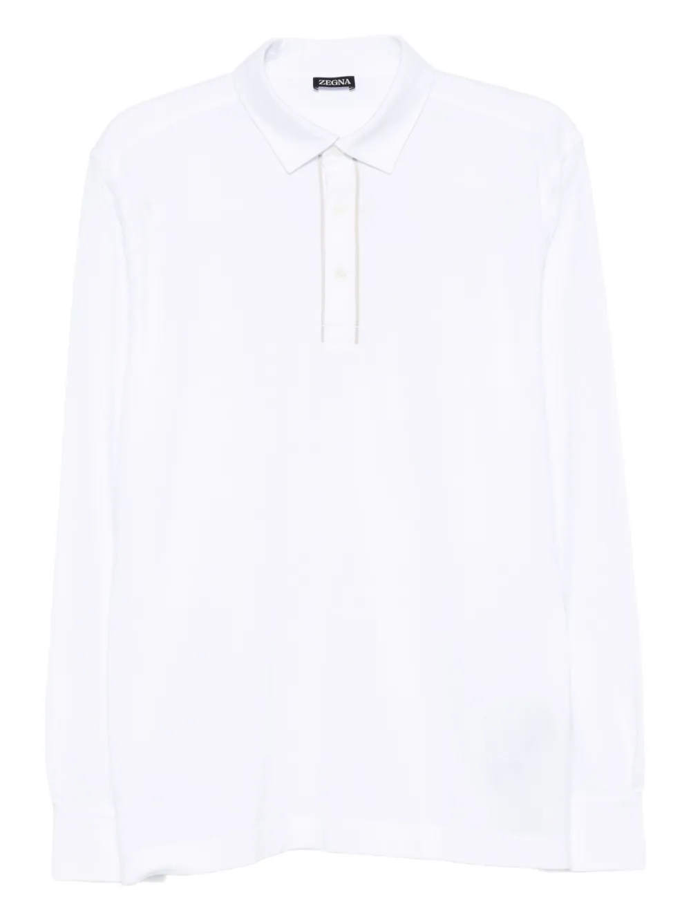 

Рубашка поло с длинными рукавами Zegna, белый