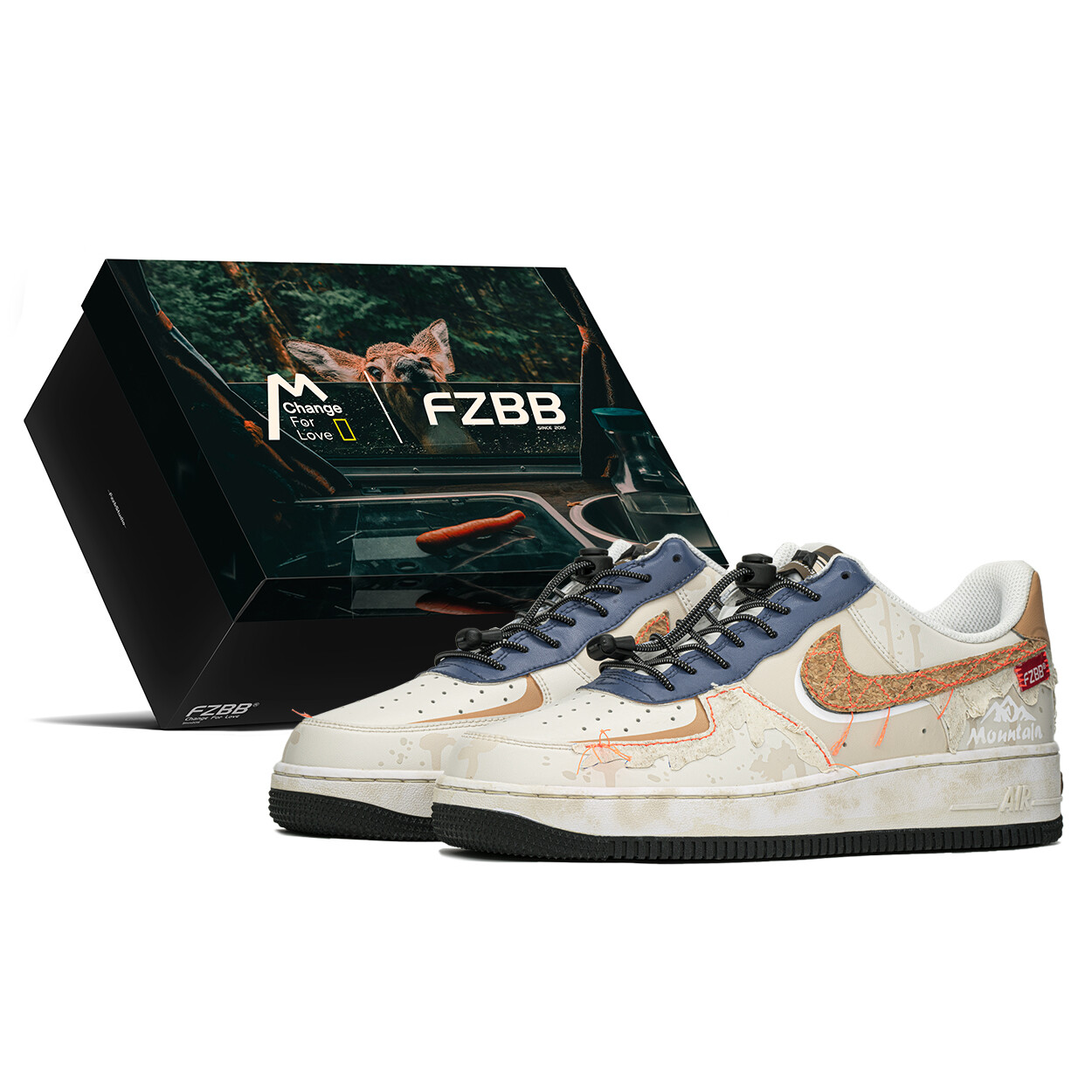 

Кроссовки Nike Air Force 1 Skateboarding Shoes Men Low-top White/beige/orange, белый