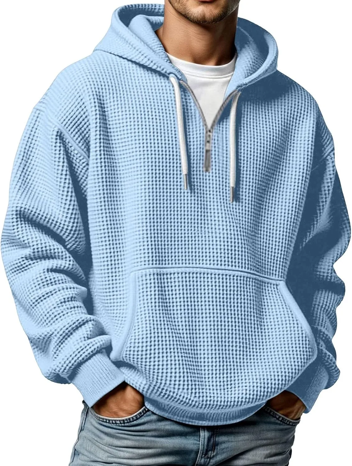 

Толстовка с капюшоном Quarter Zip Waffle Plus-Size