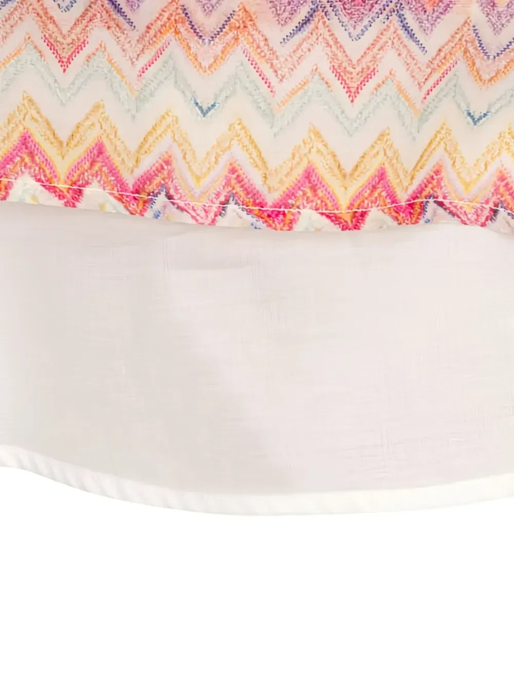 Платье с зигзагообразным принтом и эластичной талией Missoni Kids, бежевый — фото 4