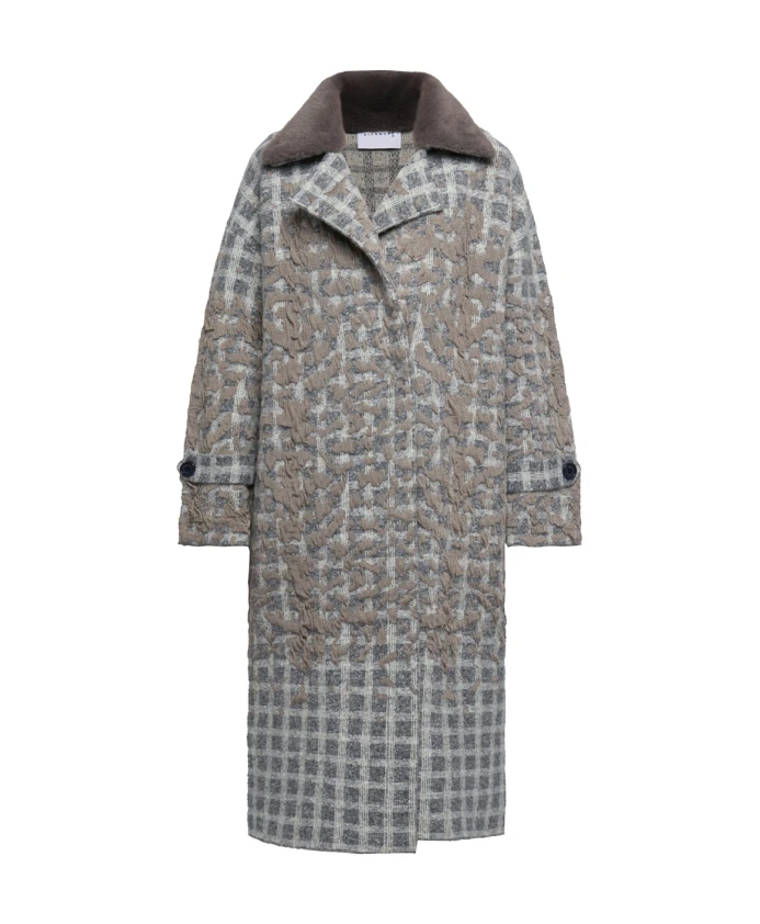 

Длинное жаккардовое пальто Richmond, серый