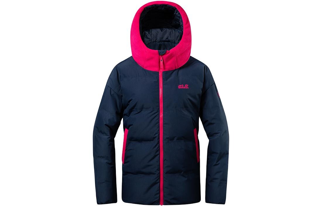 

Пуховик женский Jack Wolfskin, цвет 6433 rose red/royal blue