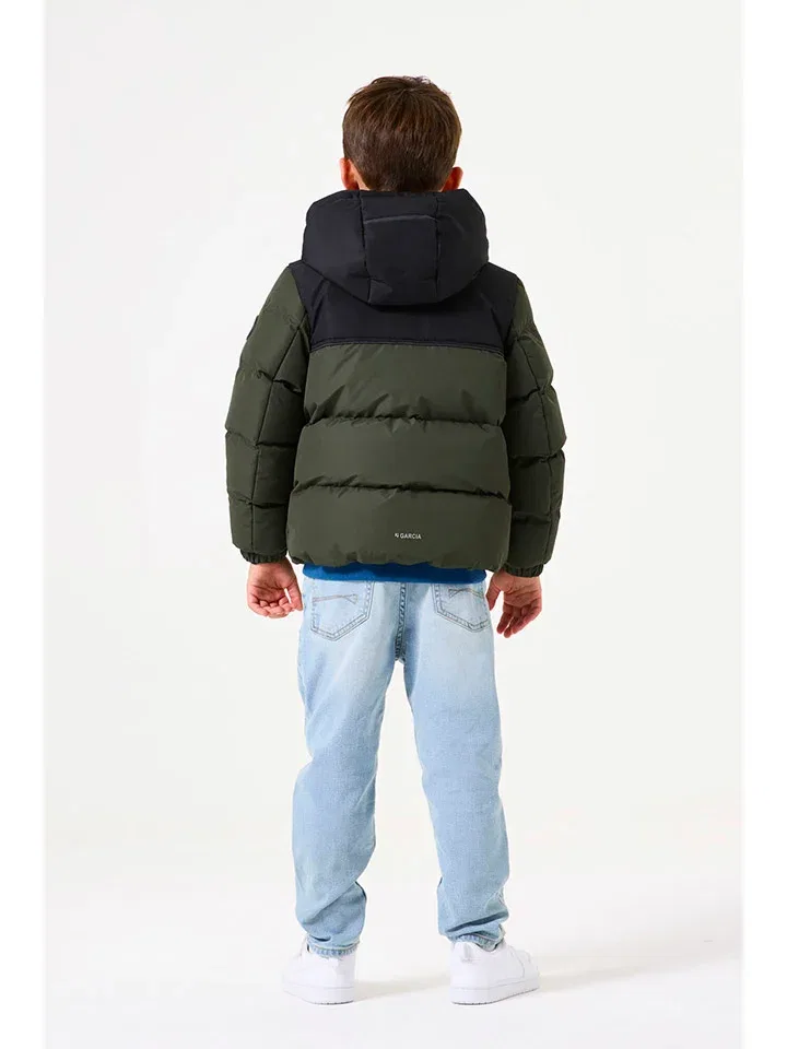 Steppjacke в стиле colour-blocking Garcia, khaki/ schwarz — фото 3
