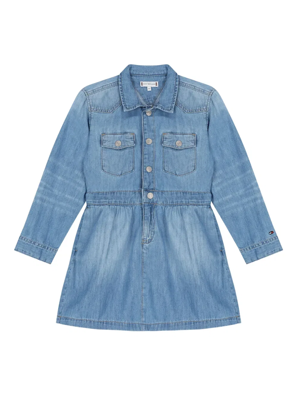 Джинсовое платье с карманами Tommy Hilfiger Junior, синий